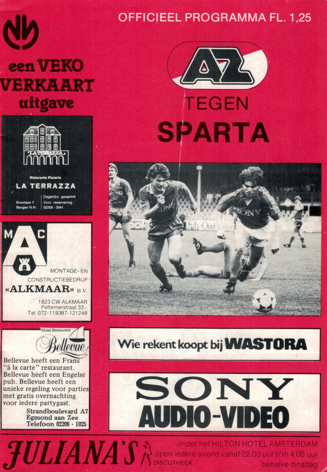 AZ Programma 15-jan-1984 Sparta thuis